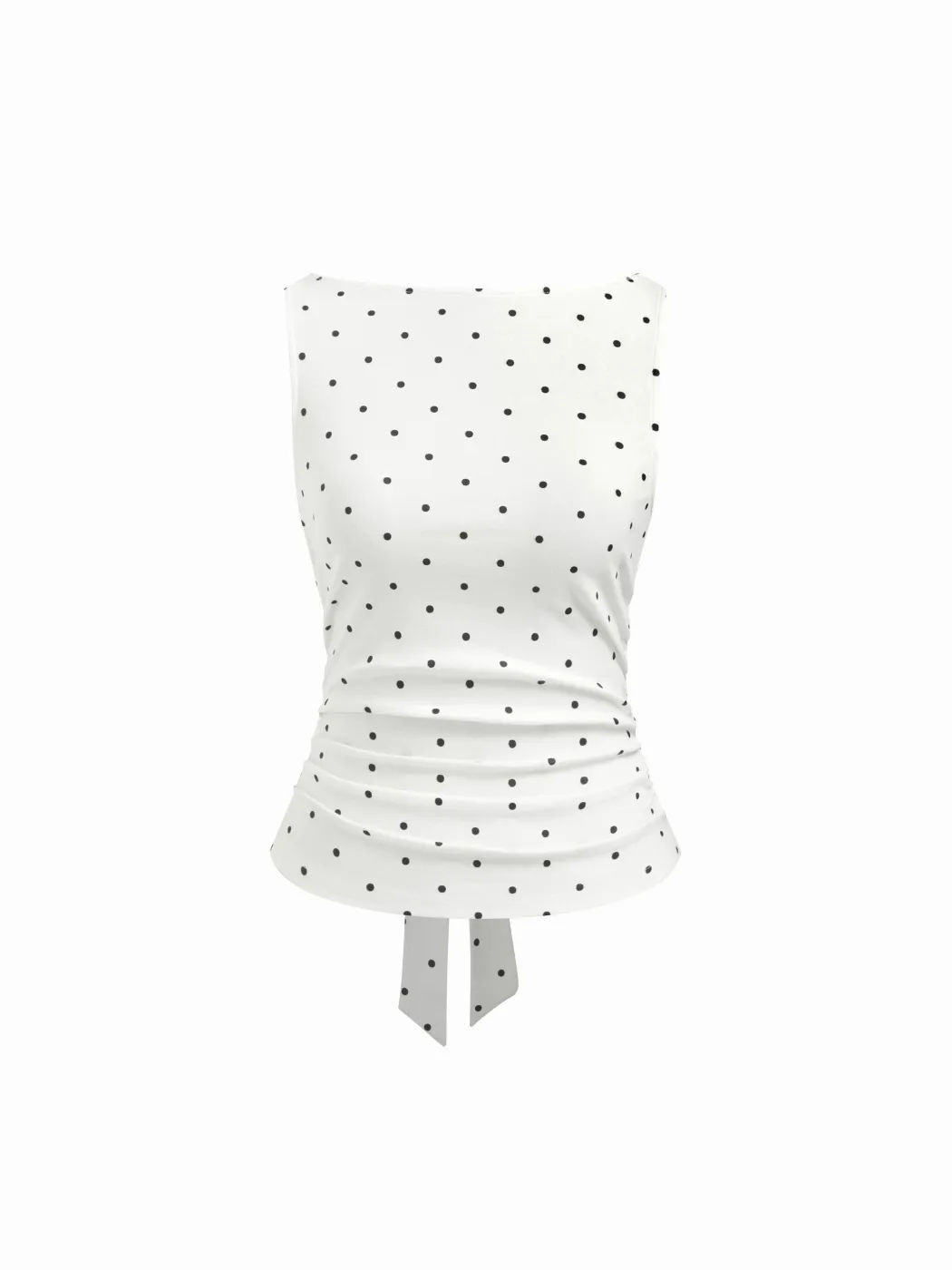Camiseta americana de punto ondulado para mujeres de verano cuello de barco retro plegado cintura delgada chaleco sexy camisa sin mangas image 9