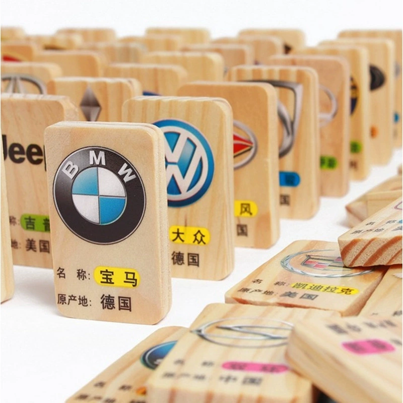 Детские знаки безопасности дорожного движения в домино 100 штук деревянных детских садов, Развивающие Игрушки для раннего развития