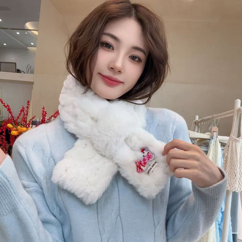 かわいいダックスフントのぬいぐるみスカーフ、冬の女性向け新作、厚手で暖かいネックウォーマー、韓国風高級感のあるネックウォーマー、学生向け|undefined