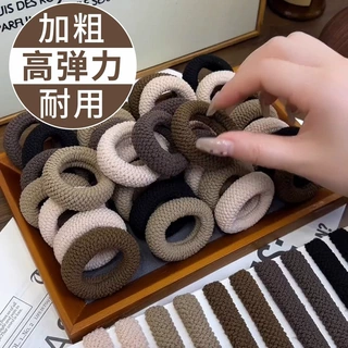 加宽毛巾圈发圈大号加粗头绳发圈扎马尾高弹力不伤发素圈皮筋发绳