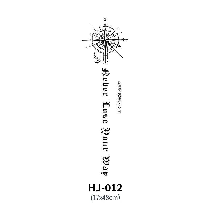 Waterproof tattoo stickers, sexy herbal sticker, long-term effect, English letters