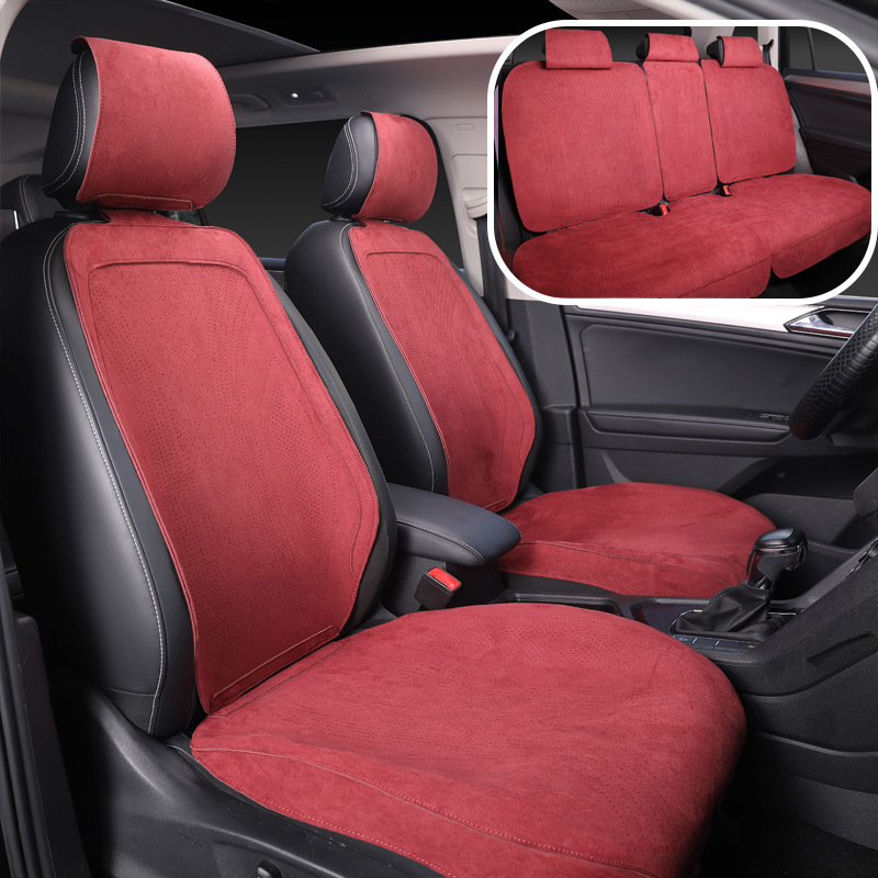Summer suede car seat cushion, suitable for all seasons, breathable saddle-style car seat pad, ventilated car seat cushion