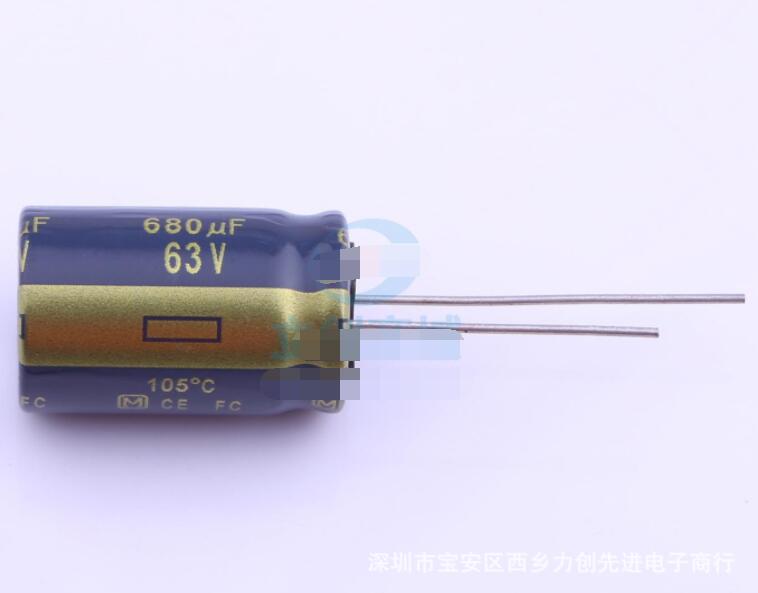 EEUFC1J681 参数 680uF 63V 引线型铝电解电容