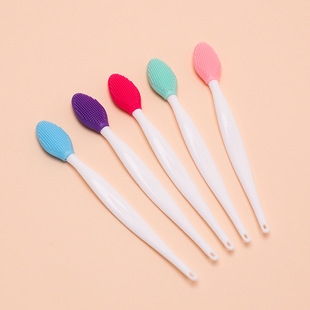 Silicone Nasal Cleansing Brush with Long Handle, Beauty Tool for Blackhead Removal, Pore Cleaning Magic Tool, Facial Dead Corner Cleaning Brush for Beauty