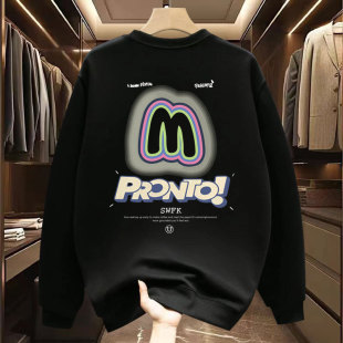 Sweatshirt 2024 New Round Neck Long Sleeve Spring and Autum Fashion Trbottomy Men's and Women's Loose Bottoming Shirt Inner Wear Top