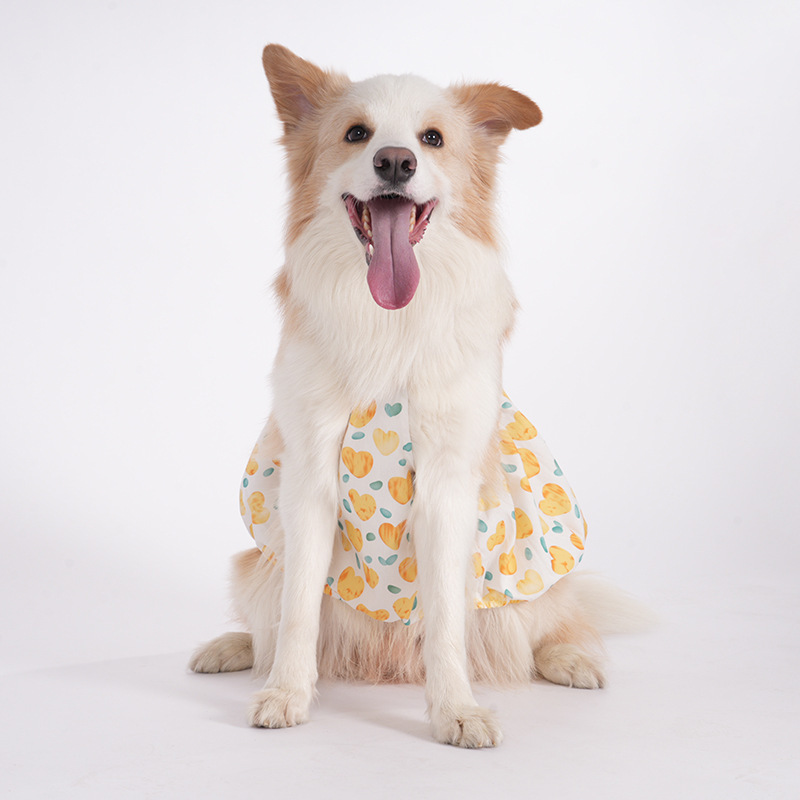ドーパミンペットプリンセスドレス純綿薄手ペット服犬服ボーダーコリーゴールデンレトリバー大型犬用ユニバーサルパンプキンスカート|undefined