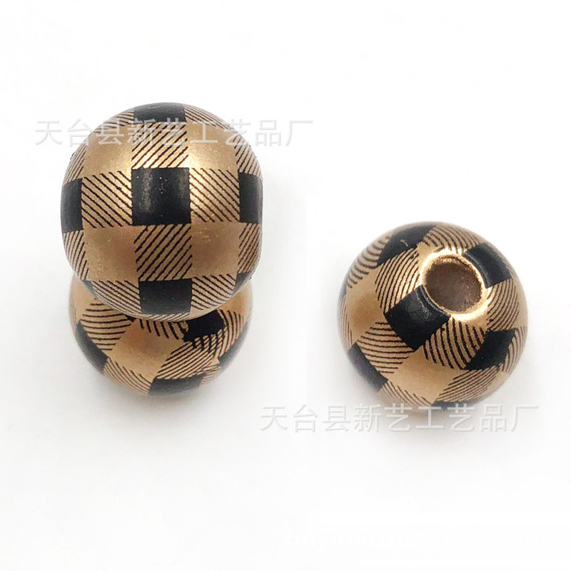 新商品16mm荷の木の丸い玉の原木の色の子供のdiyの雪の花の千鳥の格は飾りの木の玉のアクセサリーの部品を飾ります。|undefined