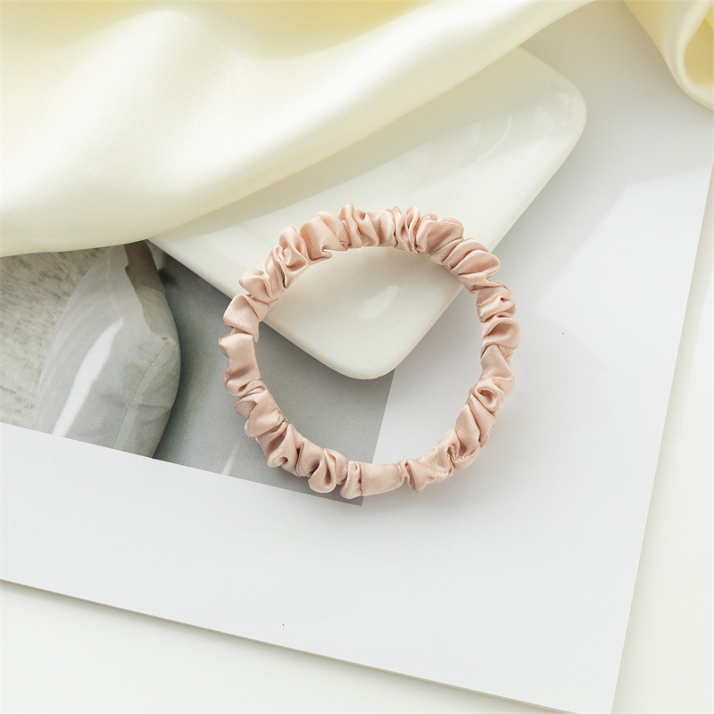 Nuevo anillo de cabello de seda Amazon color sólido universal anillo de cabello de seda coreana anillo de cabello de seda