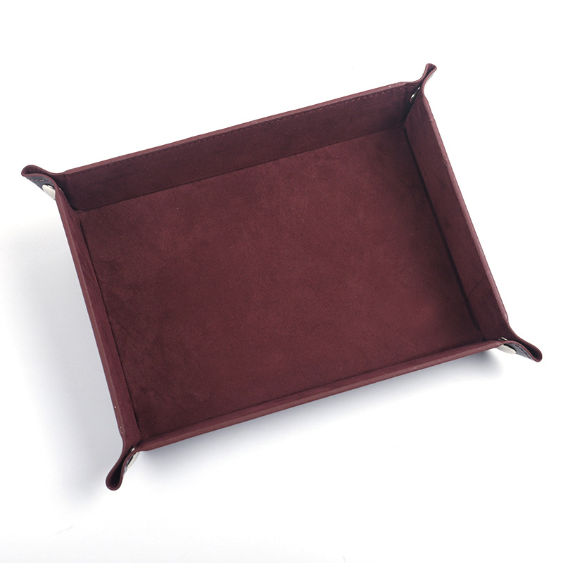 Una sola pieza de entrega en stock al por mayor de franela palillos Placa de cuatro esquinas plegable juego palillos placa bandeja de almacenamiento