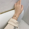 Asymmetrical bracelet from pearl, brand fashionable jewelry, Japanese and Korean, simple and elegant design, internet celebrity