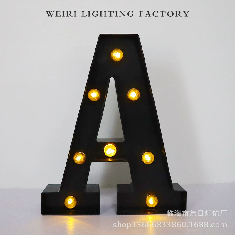 LED рекламная буква, черная подсветка алфавит, крупная декоративная английская буква 21,8 см