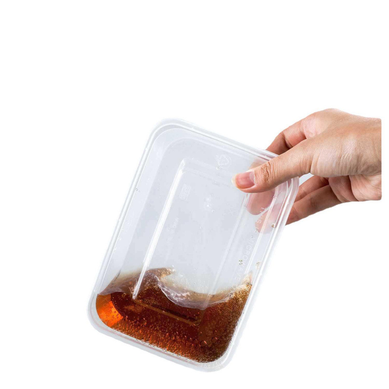 長方形 750/1000 ミリリットル使い捨て弁当箱プラスチックテイクアウト包装箱増粘透明ファーストフード弁当箱|undefined