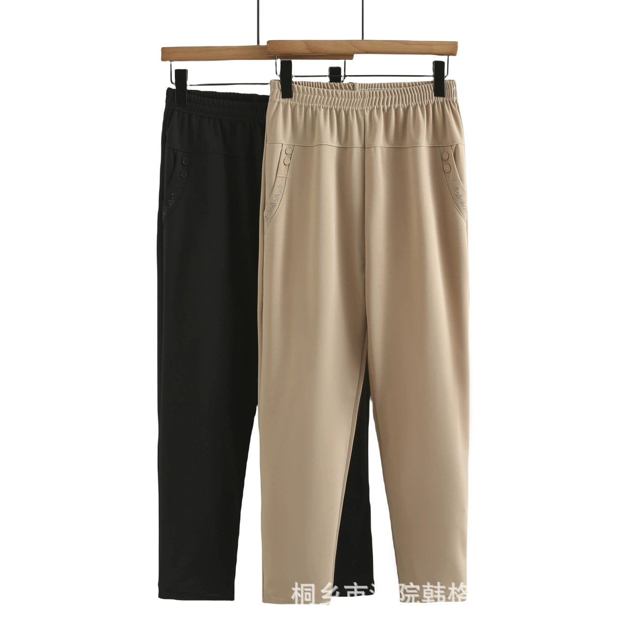 Новая мама брюки весна и осень брюки свободные большие размеры дамы среднего возраста летние повседневные брюки среднего и пожилого возраста с высокой талией