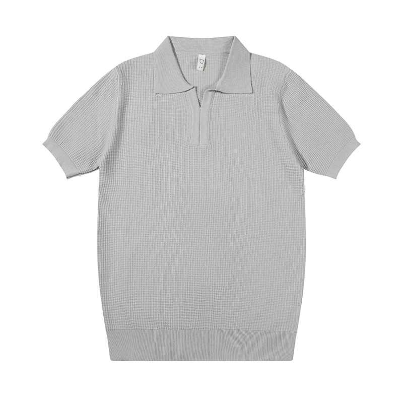 Camisas de polo de manga corta camiseta de hombre cuello V viejo dinero viento helado verano fábrica transfronteriza mayorista viejo dinero viento camiseta de polo hombre