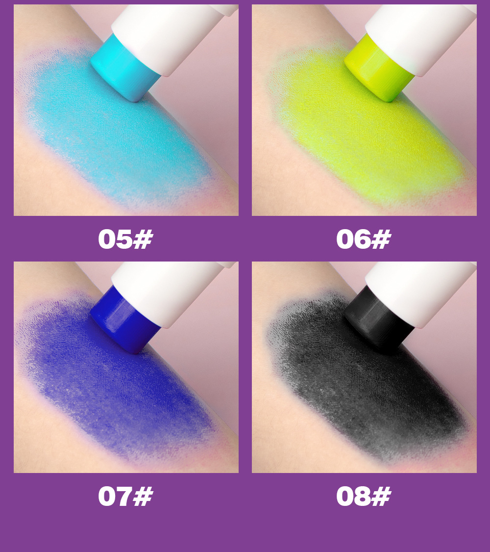 QIBEST body and face painting Stick, natural and three-dimensional contour modification, brightening skin tone, washable face painting pen undefined