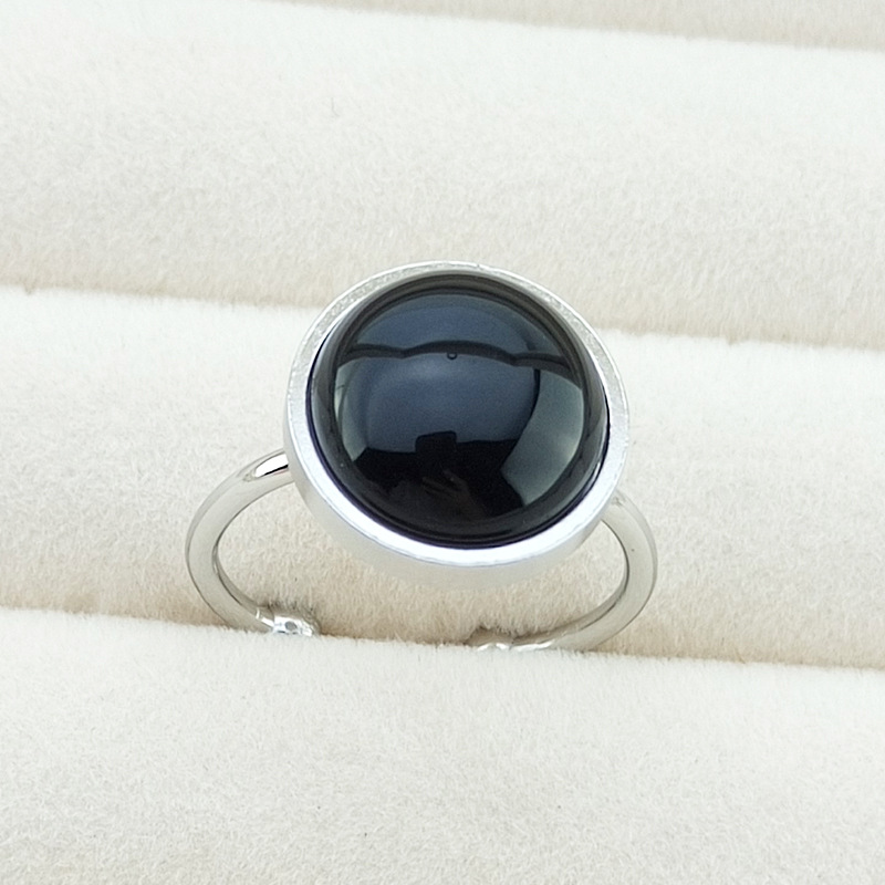 Titanium Steel Material Vintage Style Geometric Color Block Titanium Steel Polishing Plating Open Rings
