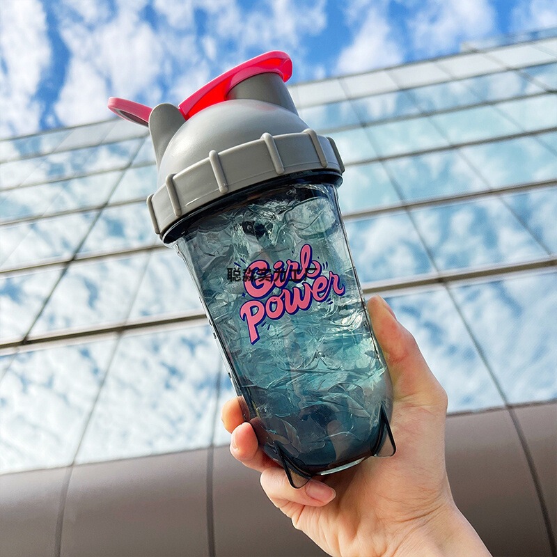Heat-resistant protein shaker cup, smoothie shaker cup, water bottle, summer cross-border fitness shaker cup