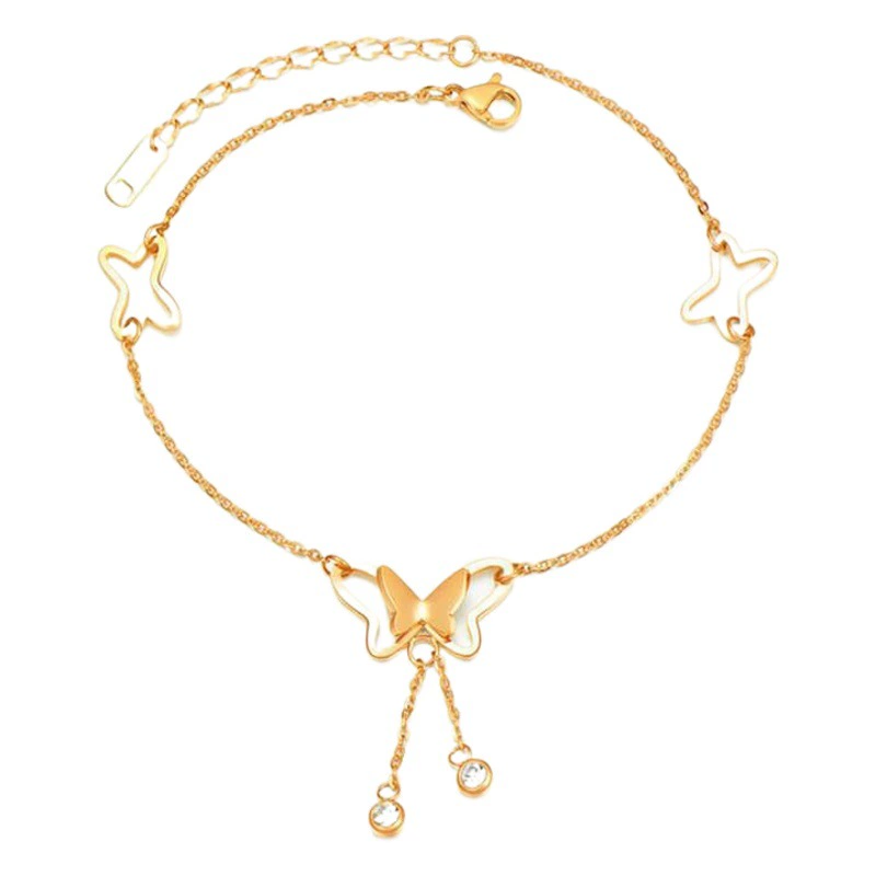 Живая простая нишевая Тыква Любовь, ножной браслет из титановой стали, Женская пляжная цепочка на щиколотке, универсальные украшения для девочек, не выцветает