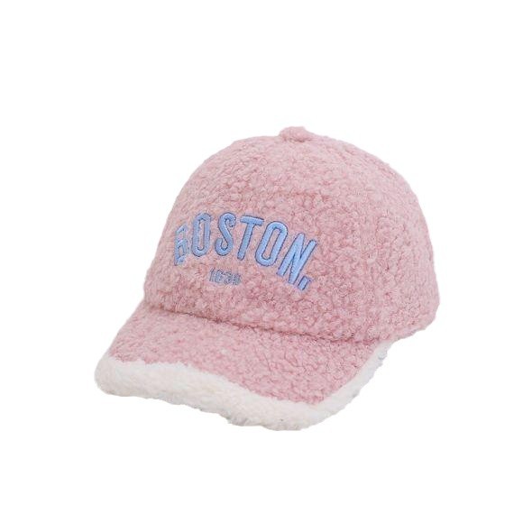 Otoño y invierno grueso cordero gorra de béisbol de peluche pareja estilo coreano al aire libre caliente gorra de lengua de pato muestra cara pequeña