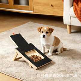 木制抽拉式狗抓板狗爪修理板宠物用品砂纸刮擦板零食藏匿玩具抓板