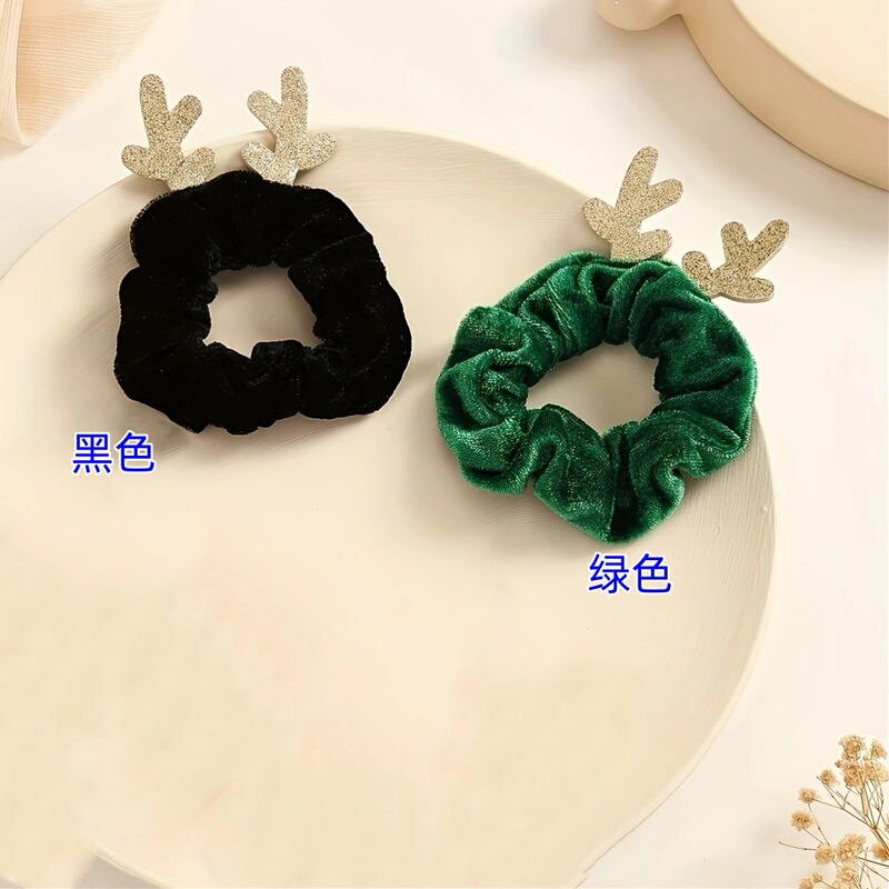 国境を越えたアマゾンの売れ筋クリスマスヘアアクセサリー新しい高弾性ポニーテール女性のかわいいベルベットヘアゴムヘアロープ|undefined
