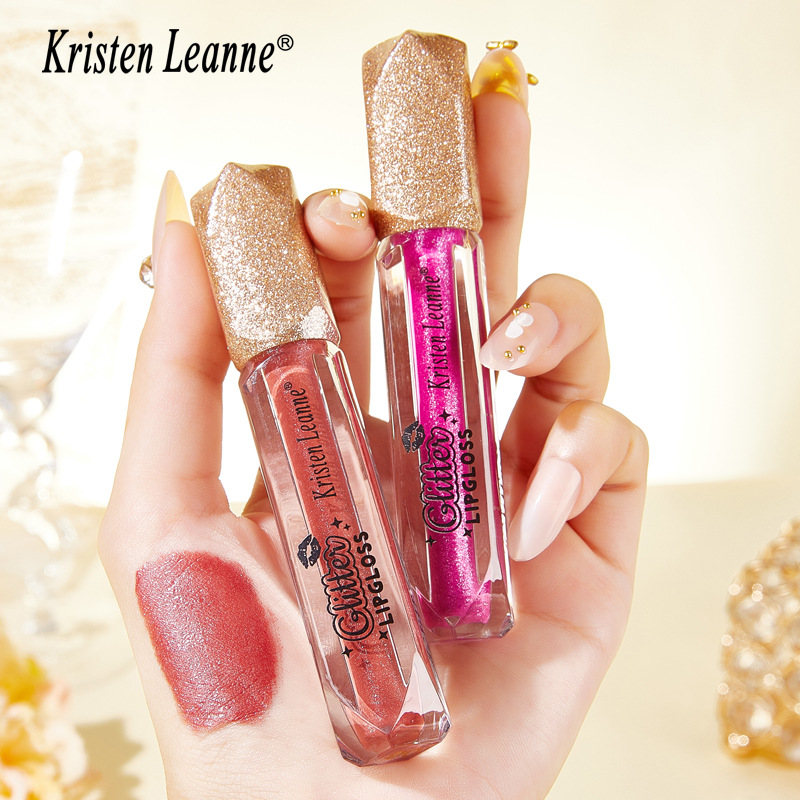 RISTEN LEANNE Black Technology skinner klarere, når du nipper til den Pearl Glitter Lipgloss Non-stick Cup Matte Lipgloss_voghion.com