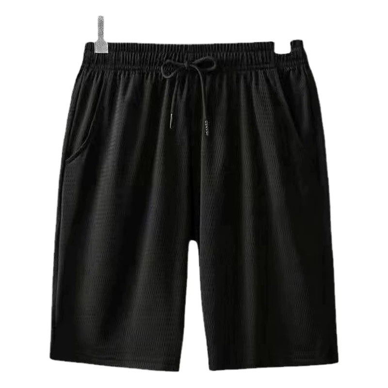 Летние мужские повседневные шорты, свободные шорты из ледяной сетки, дышащие, быстросохнущие брюки с кондиционером, спортивные шорты для бега для мужчин
