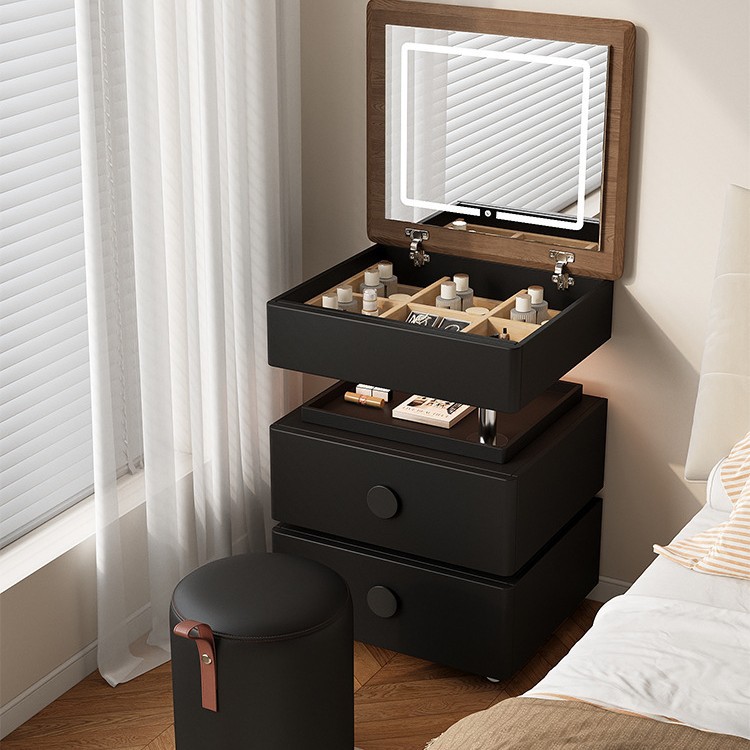 싱글 화장대 - 검정색