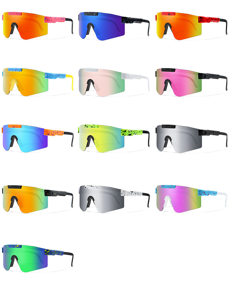 Casual Gradient Color PC UV400 Protection Biker Frameless Sports frame Sunglasses display picture 2