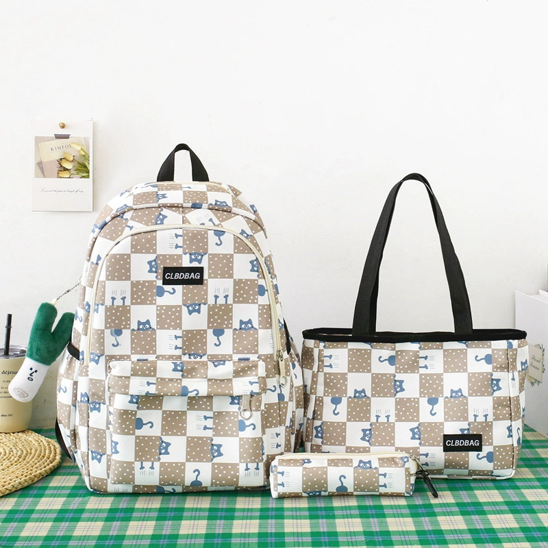 Set, backpack, capacious bag for students, 3 piece set, Korean style, for secondary school