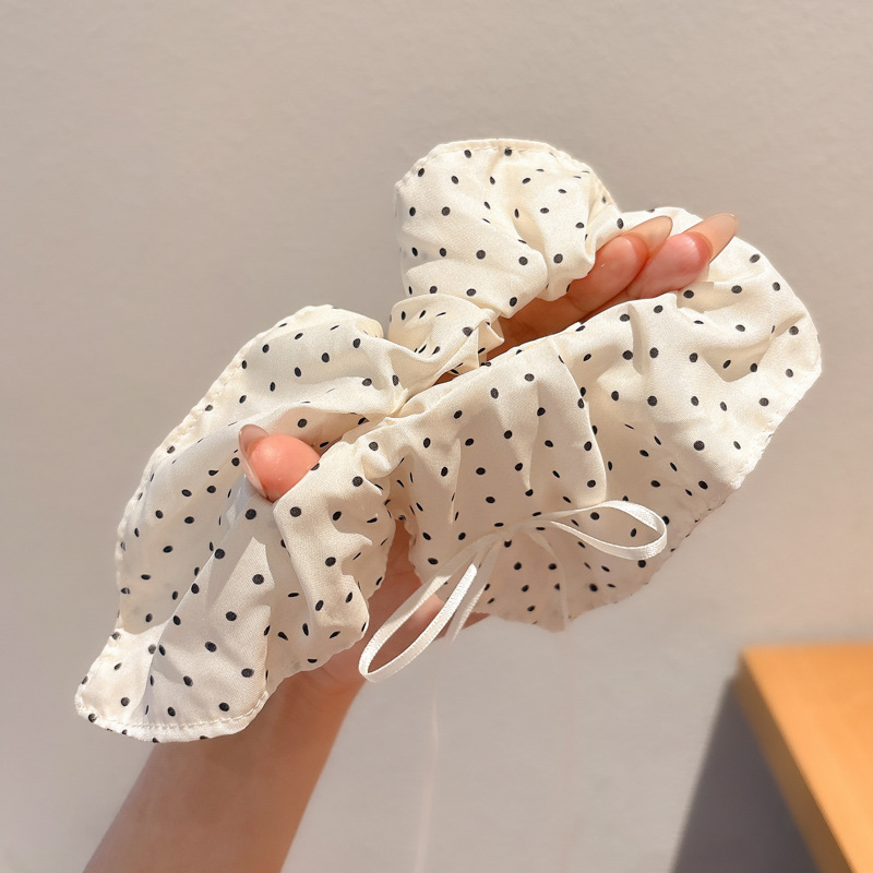 Nuevo punto ondulado anillo de pelo de intestino grueso arco cuadrado anillo de pelo de alta sensibilidad adornamiento de pelo dulce toalla cuadrada cuerda de cabeza cuerda de cabello boutique