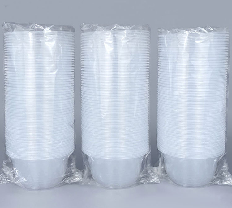 Disposable bowl plastic round coverless transparent takeaway fast…