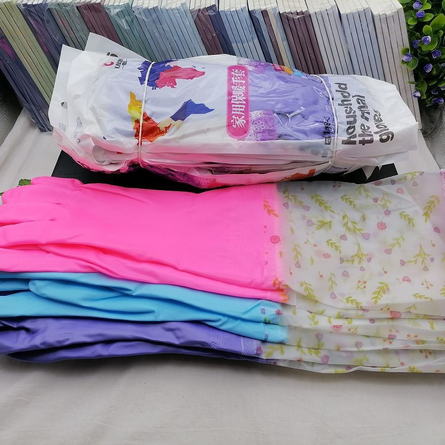 119 tipo de guantes de lavandería para lavar platos guantes femeninos de goma de cocina del hogar lavado de verduras de látex plus