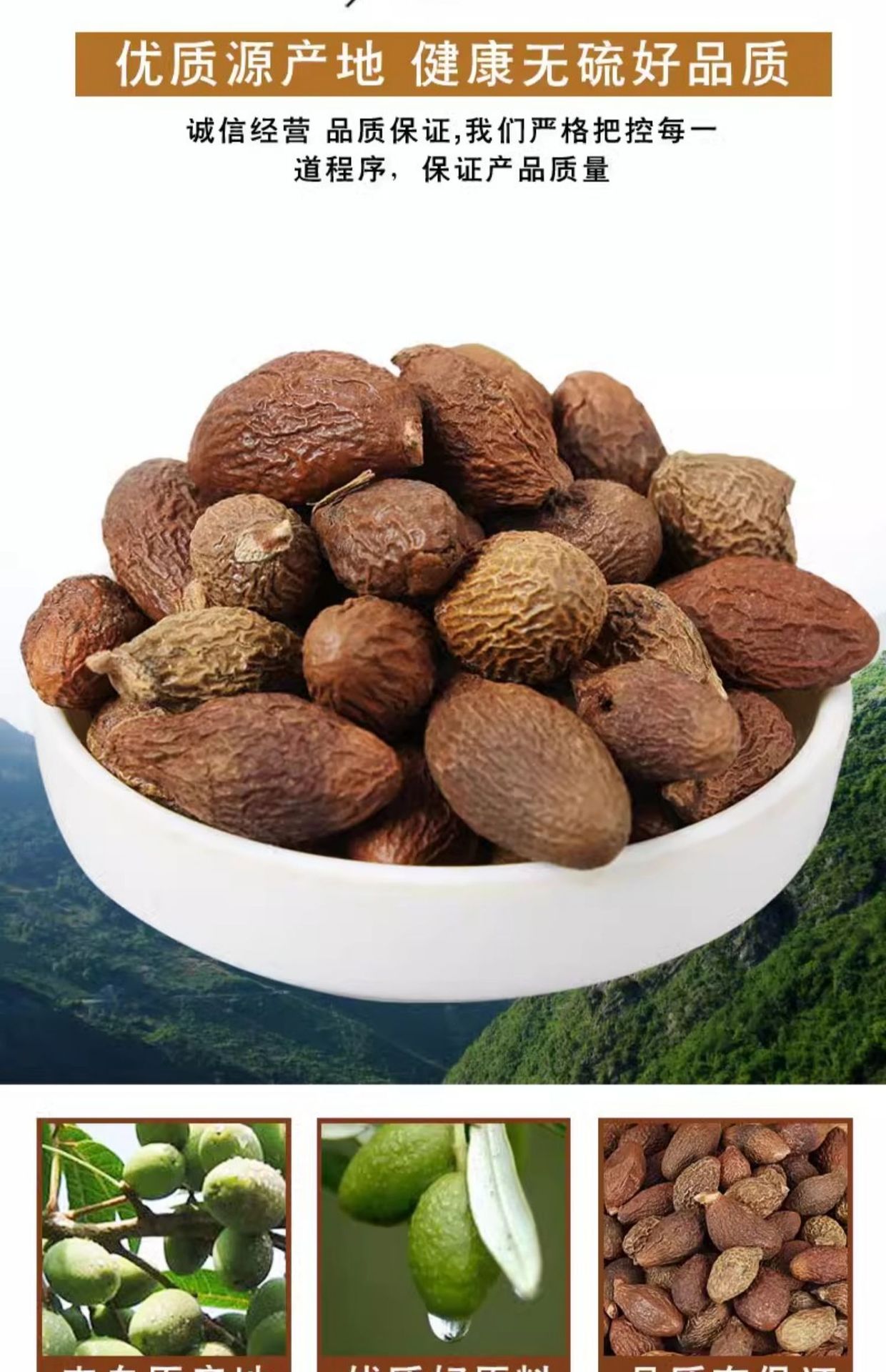 Pang Da Hai Fat Sea Seed Sterculia Seed Dried Herbal Tea 500g Bulk quality and texture