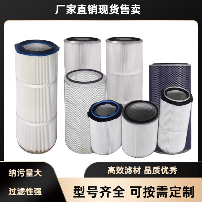 Source Wholesale Factory Dust Filter Cartridges Dust Filtration Shot Blasting Machine Powder Recovery Industrial Dust Filter Cartridges