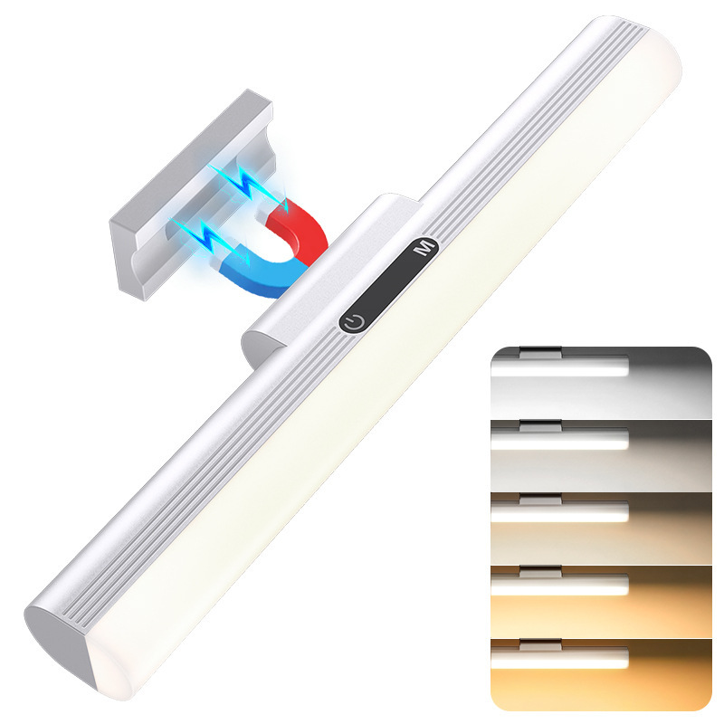 Magnetic Suction Light Strip 4500Mha Is Suitable for Wardrobe Cabinets, Bedside, Desk Wireless Punch-Free Dressing Table Lamps
