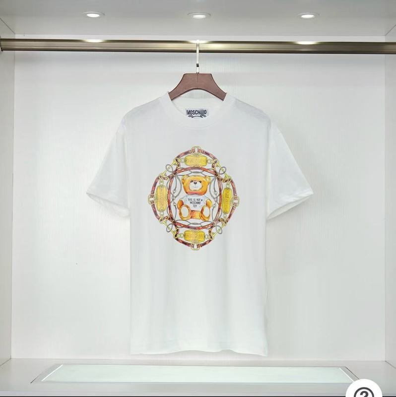 2025年ミュウミュウ MOSホームベアプリントロゴラウンドネック半袖Tシャツメンズトレンド新作の正しいバージョン|undefined