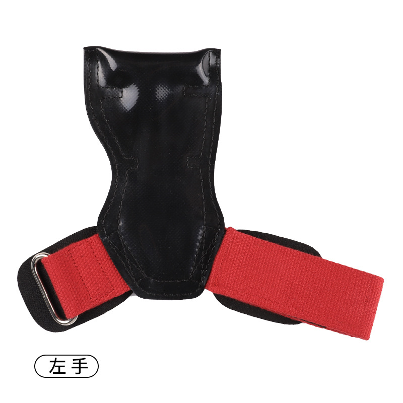 Protector de palma de goma, protector de palma centrado, pull-up, antideslizante, protector de palma de goma resistente al desgaste, pulsera de piel de vaca