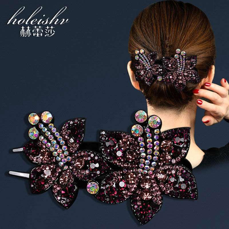 Corea del Sur clip de agarre grande Red roja horquilla hembra Cabeza trasera clip de pico de pato de alta gama gran nuevo clip de horquilla de pelo fijo