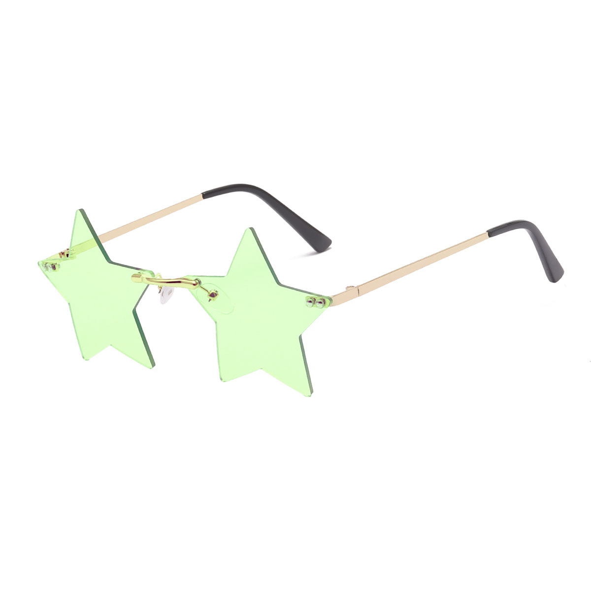 2022 nuevas gafas de sol sin marco pentagrama personalidad colorido océano gafas de sol para hombres y mujeres gafas de sol transfronterizas