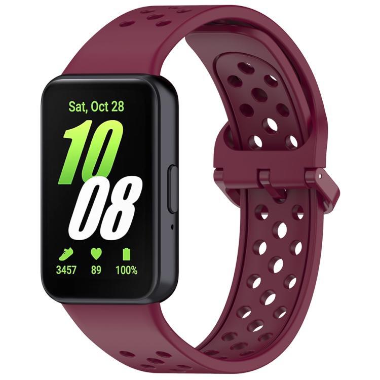 xDfind Color Buckle Solid Color Transpirable Silicone Bracelet para Samsung Galaxy Fit3