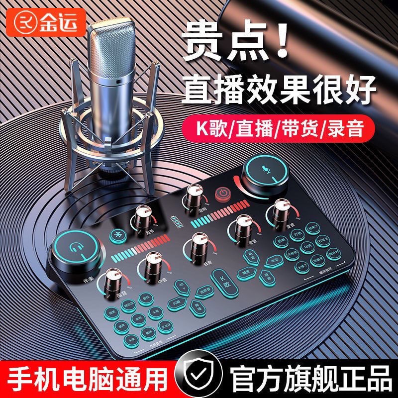 V20直播设备全套装声卡抖音唱歌手机专用录音2025新款K歌专业动圈