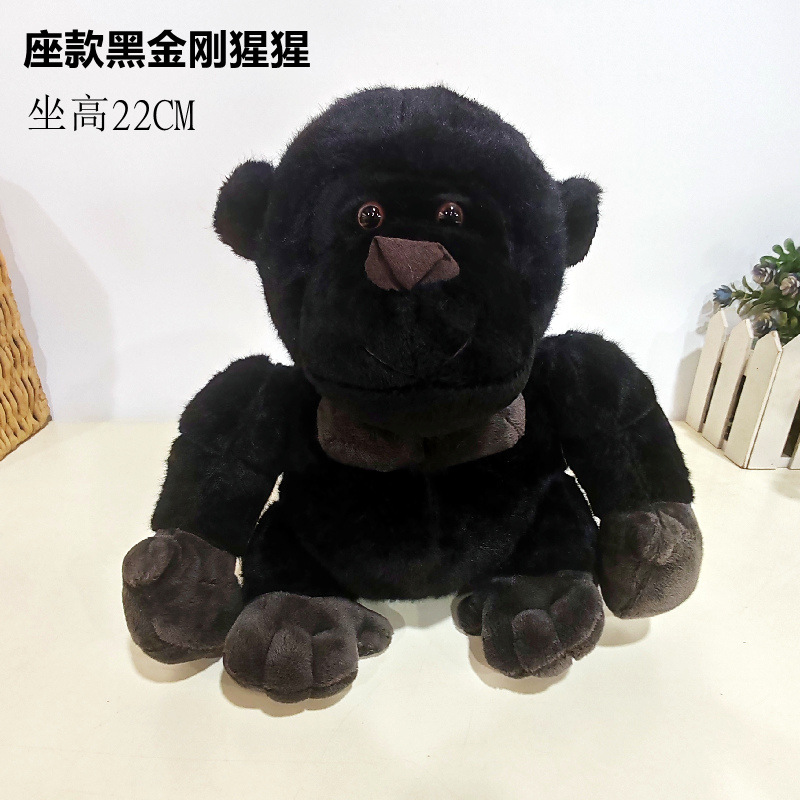 Peluche de gorila simulado, adorable gorila gigante negro, muñeco creativo, almohada grande, transfronterizo