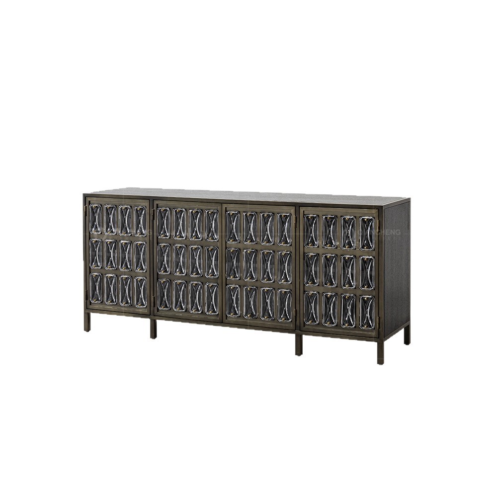 Aparador de Pared para Salón de Acero Inoxidable de 4 Puertas para Restaurante image 6