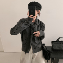 TG 韩里韩气叠搭披肩两穿波点长袖针织衫套装女2025秋季新款25812