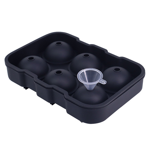 Cross-border 6-hole silicone ice tray 4-grid 6-grid 8-grid 15-grid ice tray round square ice tray mold with cover silicone ice tray