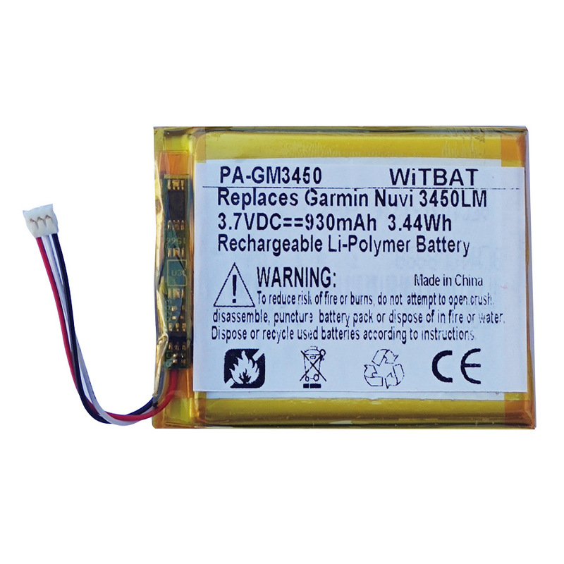 Applicable to Jiaming Garmin Nuvi 3490LMT Nuvi 3450LM GPS battery 361-00046-07