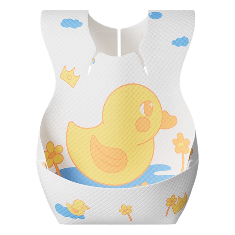 Factory Direct Disposable Bib Baby Food Pocket Thickened Waterproof Anti-Dirty Children's Disposable Bib Baby Bib
