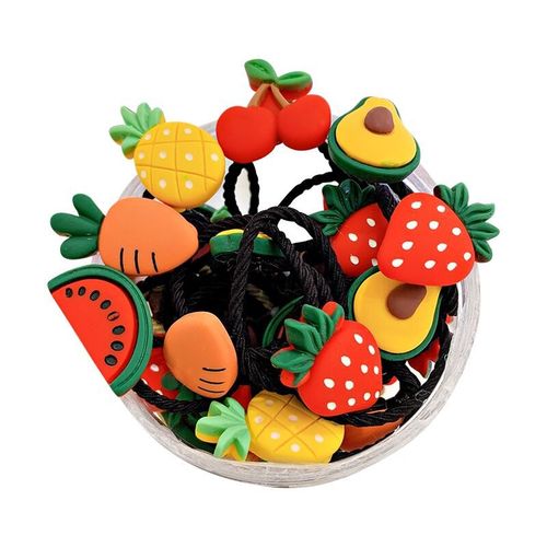 Children's cartoon small rubber band headband does not hurt hair ins cute girl's headband Korean fruit hairband baby