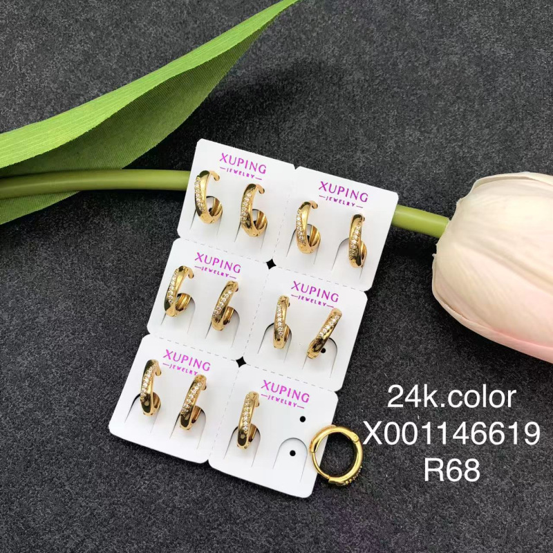 Hapones de orejas de cobre de aleación de cobre chapado en 24K orejas de moda ligera de lujo para mujeres aretes de orejas de estilo coreano joyas personales